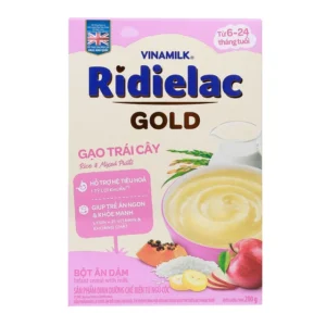 Bột ăn dặm Ridielac Gold gạo trái cây 200g cho bé 6M-24M